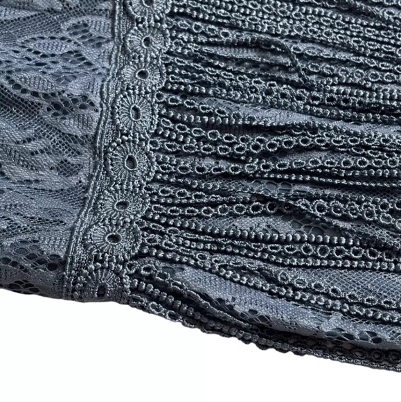 Two Sisters Shimmy Cocktail Spaghetti  Straps Tassel Mini Dress Steel Blue Sz 6. - Picture 9 of 16